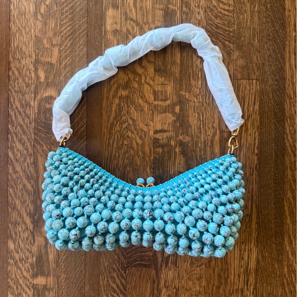 Turquoise Beaded Shoulder Bag - Women - Picture 2 of 7